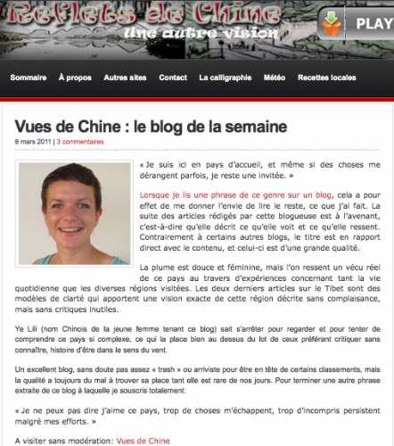 Reflets de chine